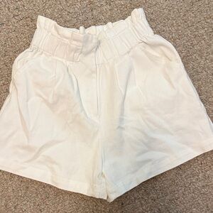 Skies Are Blue High Waist White Shorts